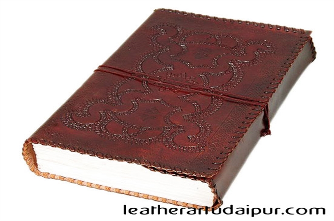 Leather Photo Album  : Embossed Leather Diary